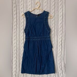 New Romantics Denim Blue Sleeveless Dress